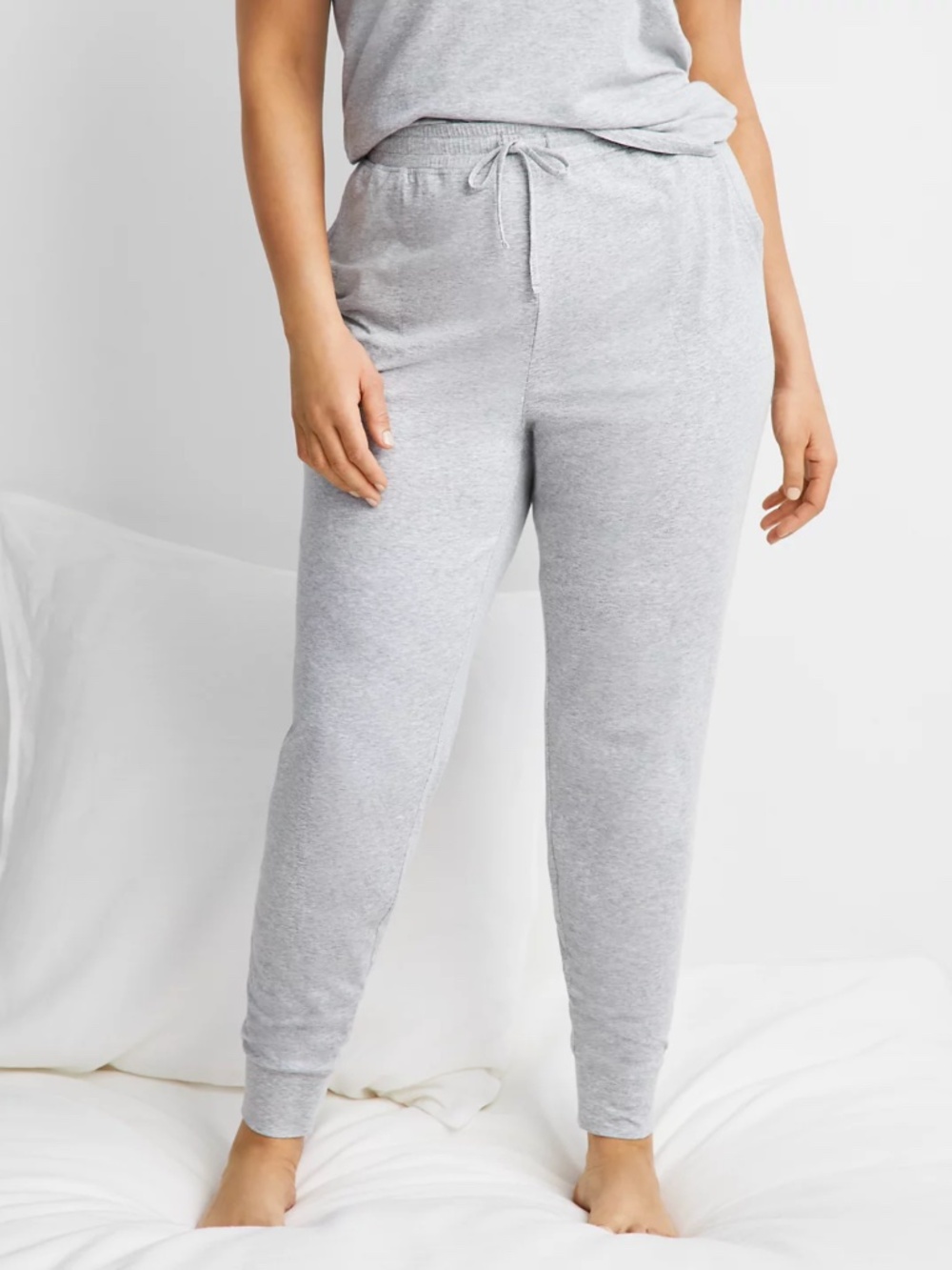 State of Day Women's Jogger Pajama Pants Sleep Grey Heather NWT